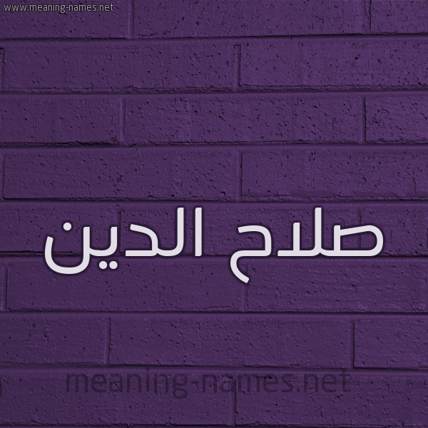 شكل 12 الإسم على الحائط الجداري صورة اسم صلاحُ الدين SLAH-ALDIN